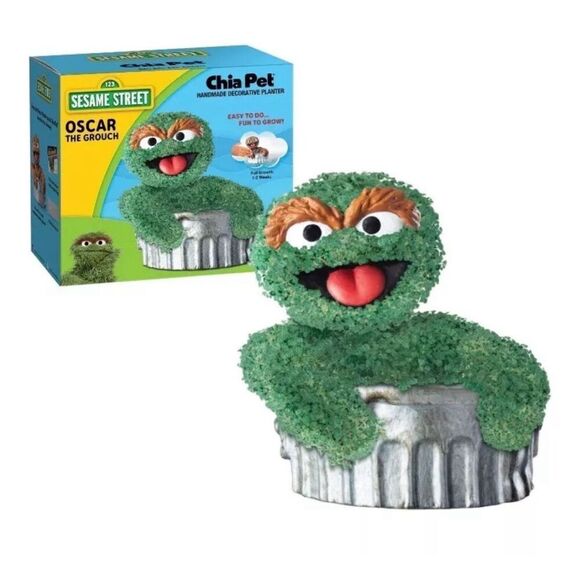 Chia Pet Oscar the Grouch.  Decorative plantar - Picture 1 of 1